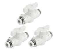 QUARKZMAN 3Pcs Valvola A Sfera Pneumatica BUC Push To Connect Adattatore Per Tubo 6mm Diametro Esterno Tubo Valvola Di Controllo Flusso Aria Raccordi Tubo Collegamento Diritto Adattatore