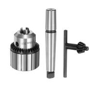 QUARKZMAN 3pz 1/8"-5/8" Mandrino Trapano Set 3-16 B18 con Mandrino Trapano Chiave MT2 B18 Attacco Conico Mandrino per Impatto Trapano Pressa Adattatore Ricambio Attacco per Molteplici Scopi