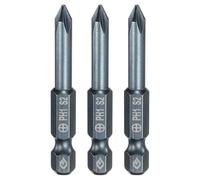 QUARKZMAN 3Pz #1 Punta Cacciavite Phillips PH1 1/4" Gambo Esagonale 2" (50mm) Lunga 0.2" Punta Magnetica a Croce Acciaio S2 Industriale per Cacciavite per Utensili Elettrici, Blu