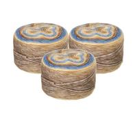 QUARKZMAN 3pz 100g Filati di Cotone per Torta Sfumata, Morbido Gomitolo Filato Arcobaleno per Progetti di Maglia Uncinetto, Grigio Misto (300g x 3, 245M L Ciascuno)