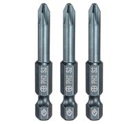 QUARKZMAN 3Pz #2 Punta Cacciavite Phillips PH2 1/4" Gambo Esagonale 2" (50mm) Lunga 0.2" Punta Magnetica a Croce Acciaio S2 Industriale per Cacciavite per Utensili Elettrici, Blu