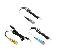 QUARKZMAN 3Pz Mini Microfono Piccolo Microfono Portatile Microfono con Auricolare per Canto Registrazione Vocale Video per Telefono Nero, Blu, Rosa Oro,