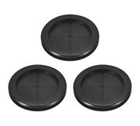 QUARKZMAN 3pz Occhielli in Gomma 60mm Foro di Perforazione, Guarnizione Anello per Tappi Fori a Doppia Faccia ID 50mm Passacavi Scrivania per Protezione dei Cavi Firewall, Nero
