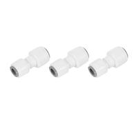 QUARKZMAN 3pz Raccordi a Pressione, 1/4" OD x 5/16" OD Raccordi Tubi e Tubi d'Aria Connessione Rapida Plastica Unione Dritta Accoppiamento per Sistema Acqua RO, Bianco (6-8mm)