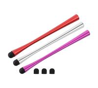 QUARKZMAN 3pz Stilo Penne per Touch Schermos Slim Universale Capacitivo Stilo Penna Sfera per Tutto Capacitivo Touch Dispositivo con 3 Extra Punte, Rosso/Argento/Viola