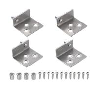 QUARKZMAN 3Set Cerniere Perno, 35 x 41 mm Cerniere Pesanti Asso Nascosto Con Bussola Per Mobili Armadi Legno, Argento