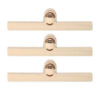 QUARKZMAN 3Set Ganci A Svolta, Ganci A Pressione Chiusura Serrature A Svolta Ferramenta Fibbie Fasteners Per Borse Borsette Accessori Realizzazione Borsa Pelle (97x10mm, Oro)