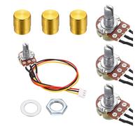QUARKZMAN 3Set WH148 B5K Ohm Kit Potenziometro, Resistori Variabili A 3 Pinnelli Potenziometro Rotativo Singola Conica Lineare Con Cavo Di Collegamento Da 20cm, Manopole Rotative