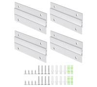 QUARKZMAN 4 Coppia Appendi Quadri a Francese, 4 Pollici Resistente Z Barra Clip Lega Alluminio Kit Staffa Montaggio Parete Intercalata per Appendere Specchio Mensola Quadro