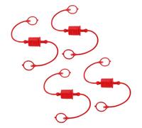 QUARKZMAN 4 Kit Giunto Rapido Idraulico ISO-A 30mm Rosso | Accoppiamento Veloce, Tappo Antipolvere Maschio e Coperchio Femmina con Anello Ritenuta, per Tubo, Trattore e Caricatore