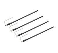QUARKZMAN 4 Pack Guitar Two Way Rod, 310mm Low-Profile Guitar Rod L-Wrench da 4mm, Strumenti per Liuteria per Riparazione e Regolazione Manico Chitarre Elettriche Acustiche e Bassi, Nero