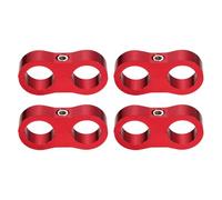 QUARKZMAN 4 Pc Morsetti Divisori Per Tubi 10AN 19mm 3/4" ID Supporti Montaggio Tubazioni Carburante Adattatori Tubo In Alluminio Divisori Per Tubi Olio Acquedotto Rigo Gas Rosso