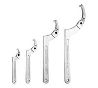 QUARKZMAN 4 Pcs Chiave A Raggi Regolabile Set Chiave A C Gancio Attrezzo Dado Ammortizzatore 19mm-51mm/32mm-76mm/51mm-121mm/115-170mm Per Macchina Tornio Bloccaggio Testa Quadrata