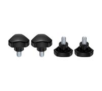 QUARKZMAN 4 Pcs Manopole A Forma Di Triangolo M8 X 12mm (Passo 1.25mm) Filettatura Maschio Metrica Acciaio Al Carbonio Viti Di Serraggio Manuale Per Attrezzature Di Falegnameria Nero