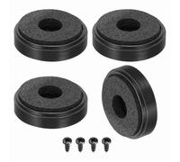 QUARKZMAN 4 Pcs Piedini Isolanti Per Altoparlanti, 30mmx8mm Base In Schiuma Plastica Antiscivolo Antivibrazione Piedini Supporto Per Amplificatori Per Sistema Audio HiFi Home Theater, Nero
