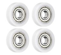 QUARKZMAN 4 Pcs Rullo A Cuscinetto 6x20x6mm, Rullo Per Nastro Trasportatore Con Cuscinetto 696ZZ Per Accessori Hardware Mobili (Bianco)