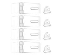 QUARKZMAN 4 Pezzi 40 x 16mm Fermaglio a Latch Acrilico, Fermaglio a Latch in Acrilico Trasparente Mini Cerniera per Scatola di Gioielli Piccola Scatola