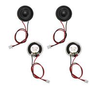 QUARKZMAN 4 Pezzi Altoparlante Piccolo 8 Ohm 1W 20mm Diametro Guscio Metallico Rotondo Magnete Mini Altoparlante Con Filo Terminale 100mm Micro Interno Per DVD EVD Mini Impianto Audio