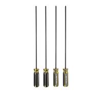 QUARKZMAN 4 Pezzi Cacciaviti Lunghi Phillips A Taglio CR-V Testa Piatta Magnetica Per Industria E Riparazione Auto 12" Asta Neri
