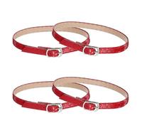 QUARKZMAN 4 Pezzi Cinturini Per Scarpe Con Tacco Alto, Cinturini Per Scarpe Rimovibili E Regolabili Sostitutivi Dei Lacci Accessori Per Scarpe Per Donne Per Scarpe, Rosso