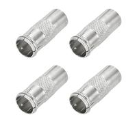 QUARKZMAN 4 Pezzi Connettore Cavo Coassiale, Quick Push On Maschio A PAL Femmina Adattatore Estensione 75 Ohm Nichelato F Type Coassiale Prolunga Convertitore 29x11.5mm Per Broadcast
