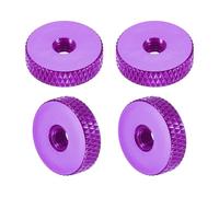 QUARKZMAN 4 Pezzi Dadi A Farfalla Rigati, M4 X 14 Mm X 4 Mm Femmina Alluminio Piano Foro Passante Serratura Regolazione Dadi Manopola Elementi Di Fissaggio Per Parti Stampante 3D, Viola