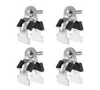 QUARKZMAN 4 Pezzi Fascia Di Supporto Con Cuscino In Gomma 2/3" Universale 304 Morsetti In Acciaio Inossidabile Con Bullone E Dado Per Tubi In Rame PEX Tubi CVPC Colore Argento Nero