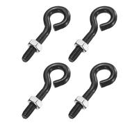 QUARKZMAN 4 Pezzi Ganci Ad Occhiello M6 X 30mm 304 Acciaio Inossidabile Ganci Ad Occhiello Neri Con Dado Per Appendere O Fissare Cavi