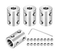 QUARKZMAN 4 Pezzi Giunti Rigidi 5mm a 9mm L22xD16 Acciaio Inossidabile | Con Foro, Vite, Connettore Giunto Albero, Modello Guida Rigida, Accessorio per Stampanti 3D, Motore, Robot, Aereo RC