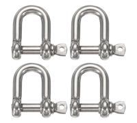 QUARKZMAN 4 Pezzi Grillo A D In Acciaio Inossidabile 7/10"(17mm Argento | Grillo A D Con Vite Grande, Per Catene Nautiche E Attrezzature Marine Gioielli In Paracord