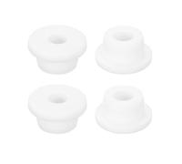 QUARKZMAN 4 Pezzi Occhielli in Gomma 19mm Foro di Perforazione, Passacavi Guarnizione 10mm ID Gommini Passacavo Scrivania Bianco Siliconica per Tappo Organizzare Filo Cablaggio Casa Auto