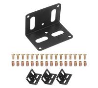 QUARKZMAN 4 Pezzi Staffe A L 2.95" In Acciaio Al Carbonio Supporto Angolare Connettore A 90 Gradi Con Viti Per Scaffalature Cornici In Legno Mobili Colore Nero