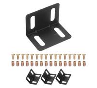 QUARKZMAN 4 Pezzi Staffe Angolari, 2.95" Carbon Steel L-Bracket, Supporto Angolare Staffa Giunto Angolo Retto Con Viti Per Scaffalature In Legno Mobili, Nero