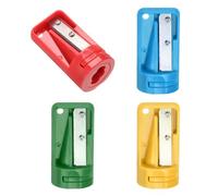 QUARKZMAN 4 Pezzi Temperamatite da Falegname Carpentiere per Matita da Falegname Temperamatite Portatile per Lavorazione del Legno per Matita Muratore Cantiere (Giallo/Rosso/Cielo Blu/Verde)