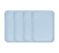 QUARKZMAN 4 Pezzi Vassoio Di Plastica Per Servizio 31 X 22.2 Cm Blu Chiaro