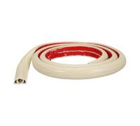 QUARKZMAN 4 Piedi Copertura Cavo Pavimento W0,3" x H0,3" Canale Interno PVC Nascondi Prolunga Cavo Pavimento Copri Cavi Protettore per Evitare Inciampi Cavi Gestione Cavi, Beige Legno
