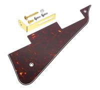 QUARKZMAN 4 Ply LP Guitar Pickguard, 2-Hole Electric Guitar Pickguard Scratch Plate Con Supporto Cromato Dorato Per Les Standard Series, Brown Black Turtle Shell