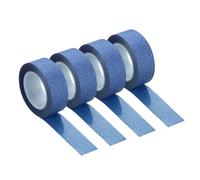 QUARKZMAN 4 Pz 0.6 Pollici x 11 Iarde Nastro Adesivo Glitter Blu Scuro Nastro Adesivo per Creazioni Nastro Adesivo Glitter Nastro Adesivo Decorativo Autoadesivo per Planner, Fai da Te