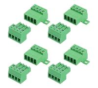 QUARKZMAN 4 Set Connettore A Morsetto A Vite A 4 Pin Passo 3.81mm/0.15 Pollice Maschio E Femmina Montaggio PCB Terminale A Vite 300V 8A Connettore A Morsetto Verde Per Progetti