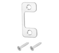QUARKZMAN 4 Set Di Placca Di Serratura Per Porta, 57mm X 26mm In Acciaio Inossidabile, Sostituzione Della Placca Di Serratura Per Rinforzo Dello Telaio Della Porta E Dell'Architrave, Colore Argento