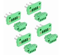 QUARKZMAN 4 Set Morsetti A Vite Con Connettori A Piolo A 4 Pin PassAnti- Per PCB Con Passo 3.81mm 300V 8A In PA66 Per Cavi 26-14AWG Per Moduli Di Potenza Elettronica Fai Da Te E Automazione