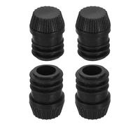 QUARKZMAN 4 Set Piedini Regolabili, M6x16mm Plastica Regolabili Gambe Mobili Inserto Filettato Rotondo Glide Livellatori per Tavolo Sedia Mobili, Nero
