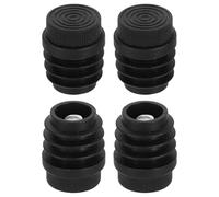 QUARKZMAN 4 Set Piedini Regolabili, M8x22mm Plastica Regolabili Gambe Mobili Inserto Filettato Rotondo Avvitabile Livellatori per Tavolo Sedia Mobili, Nero
