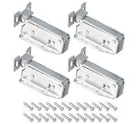 QUARKZMAN 4 Set Spingere per Aprire Porta Gancio Ferro Automatico Molla Caricato Spinta in Tocco Chiusure per Porta Armadio Guardaroba (58mm Argento)