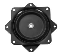 QUARKZMAN 4" Sgabello Girevole di Ricambio, Girevole a 360° Lazy Susan, Piastra di Montaggio Base Girevole a Sfera Semi-Quadrata per Poltrona Reclinabile o Tavolo, Nero (100x1mm)