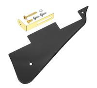 QUARKZMAN 4 Strati LP Pickguard Per Chitarra, 2 Fori Pickguard Per Chitarra Elettrica Piastra Di Protezione Con Staffa Cromata Oro Per Les Standard Series, Nero