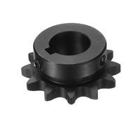 QUARKZMAN #40 Catena A Rulli Pignone Tipo B, Foro 7/8" 12 Denti Singola Riga Pignone, Acciaio Al Carbonio, Chiavetta Con Viti Di Bloccaggio