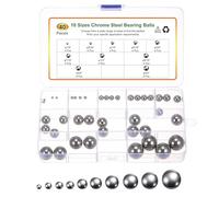 QUARKZMAN 40 Pezzi Kit Assortimento Sfere Di Precisione G200 1/2" 1/4" 3/4" 3/8" 5/16" 5/32" 5/8" 7/16" 9/16" 1/8" 304 Acciaio Inossidabile Solido Sfere Per Cuscinetti
