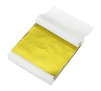 QUARKZMAN 400 Foglie d'oro Imitazione 14cm x 14cm Fogli di Lamina Dorata per Artigianato, Cornici, Sculture, Unghie E Decorazioni Artistiche Fai da Te, Colore Giallo