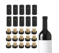 QUARKZMAN 400pz Capsule PVC Termorestringenti con 40pz Tappo Tappetto per Vino Sigillante per Bottiglie Vino Tappi con Linguette a Strappo per Bottiglie Vino Cantine Casa 30x60mm Nero